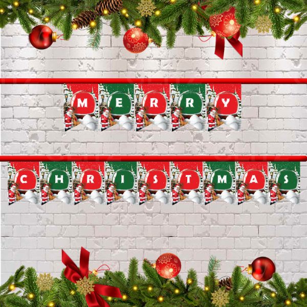 Santa North Pole Merry Christmas Banner