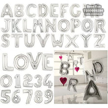 Load image into Gallery viewer, Snow Fair - Custom Phrase 16&quot; Inch Silver Colour Alphabet Letters &amp; Numbers Foil Balloon | Create Your Own Balloon Banner ( Silver)
