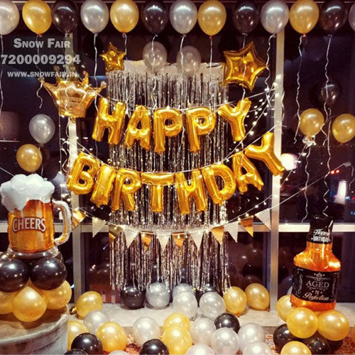 buy-birthday-decorations -black-gold-theme-online india.GET THE BEST OF BIRTHDAY DECORATIONS AND BITHRTHDAY BANNER AND 1ST BIRTHDAY DECORATIONS SIMPLE BIRTHDAY DECORATIONS AT HOME ONLINE FROM OUR STORES