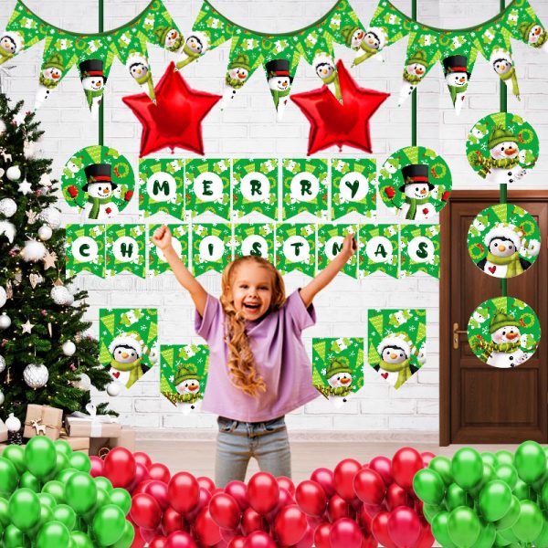 Snowman and Penguins Theme Christmas Party Combo Kit