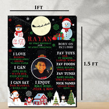 Load image into Gallery viewer, Christmas Theme Customized Chalkboard / Milestone Board for Kids Birthday Party - Made of MDF Wooden Board
