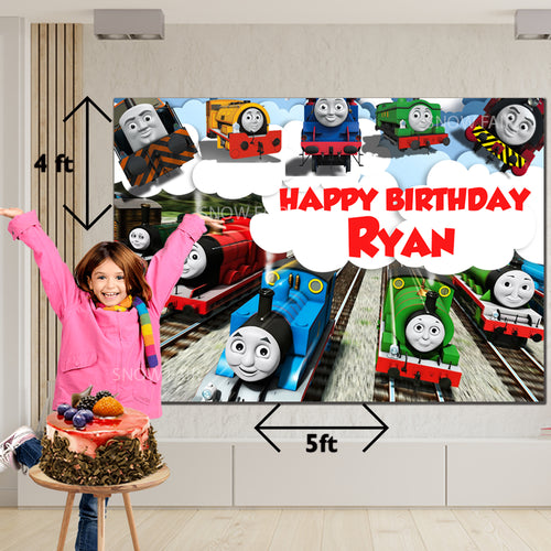 GET THE BEST Thomas And Friends 5*4  BIRTHDAY BACKDROP DECORATIONS AND HAPPY BITHRTHDAY BANNER AND THEME BANNERS ,1ST BIRTHDAY DECORATIONS SIMPLE BIRTHDAY DECORATIONS AT HOME ONLINE FROM OUR STORES  Thomas And Friends BACKDROP BANNERS.HAPPY BIRTHDAY BANNER ALL OVER INDIA.
