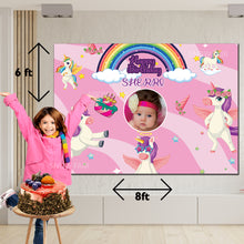 Load image into Gallery viewer, Unicorn Backdrop Banner
