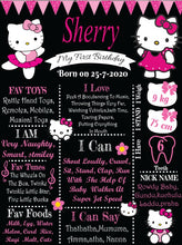 Load image into Gallery viewer, Hello kitty combo birthday decor ,theme Hello Kitty for  kits birthday, Hello Kitty birthday kit, Hello Kitty home party decor ,Hello kitty theme baby name banner customized ,customized Hello Kitty theme, theme for baby boys and girls birthday party, Hello Kitty milestone chalkboard and combo kits Express Delivery All Over India . Book Online At The Best Discounted Offer Price, Budget Friendly, Elite Party Decors, Surprise Party Decors, Indoor And Outdoor Party Decor
