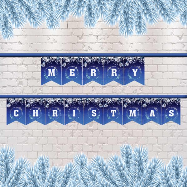 Winter Theme Merry Christmas Banner