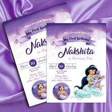 Load image into Gallery viewer, Princess Theme E invitation
