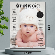 Load image into Gallery viewer, Snow Fair - Baby Photo Chalkboard / Milestone Board for Kids Birthday Party- Made of MDF Wooden Board
