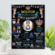 Load image into Gallery viewer, Baby Princes Theme Birthday Chalkboard for kids, first birthday milestone board for baby, baby board, chalkboards for baby,kids chalk board,chalkboards for girl baby chalkboard for boy baby, milestone board for boy baby, milestone board for girl baby . Baby Princes Theme birthday chalk board, first Birthday milestone board for birthday, Express Delivery All Over India . Book Online At The Best Discounted Offer Price, Budget Friendly, Elite Party Decors, Surprise Party Decors, Indoor And Outdoor Party Decor
