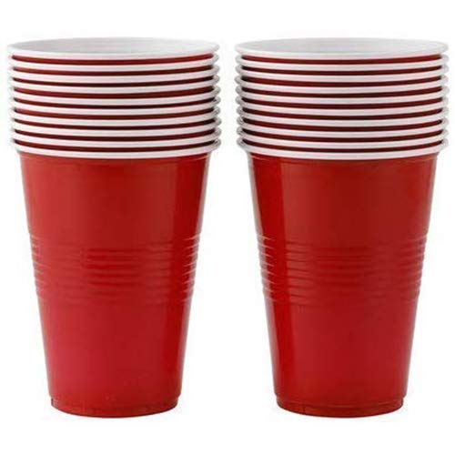 Beer Pong Glass | Red Drinking Cup | Drinking Glass for Party | 16 OZ Volume