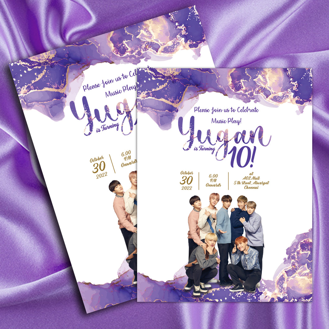 BTS Theme E invitation
