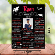 Load image into Gallery viewer, Graduation Theme  Personalized Chalkboard
