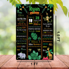 Load image into Gallery viewer, 1st Birthday Chalkboard for kids, first birthday milestone board for baby, baby board, chalkboards for baby,kids chalk board,chalkboards for gilr baby,chalkboard for boy baby,milestone board for boy baby,milestone board for girl baby, jungle theme chalk board, Jungle theme milestone board for birthday, Express Delivery All Over India . Book Online At The Best Discounted Offer Price, Budget Friendly, Elite Party Decors, Surprise Party Decors, Indoor And Outdoor Party Decor
