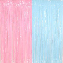 Load image into Gallery viewer, Pastel  blue and pink Foil Curtain, Pastel Foil Fringe, Pastel Foil Tinsel, Pastel  blue and pink Foil Curtain For Backdrop, Pastel  blue and pink Foil Curtain For Backdrop For Brthday,Anniversery,pastel  backdrop for partys, Express Delivery All Over India . Book Online At The Best Discounted Offer Price,  Budget Friendly, Elite Party Decors, Surprise Party Decors, Indoor And Outdoor Party Decor
