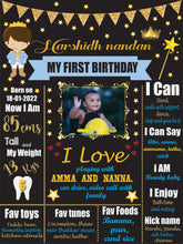 Load image into Gallery viewer, Royal Prince Theme 1st Birthday Chalkboard - Buy India
