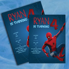Load image into Gallery viewer, Spiderman  Theme E invitation
