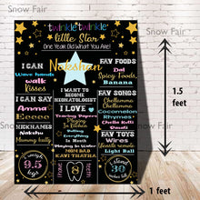 Load image into Gallery viewer, Light up your child&#39;s birthday with a Star Themed Chalkboard Board
